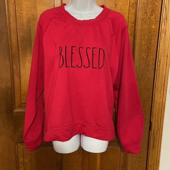 Rae Dunn Tops - Rae Dunn Pullover Sweatshirt - Size X-Large- Preloved - Cropped in front